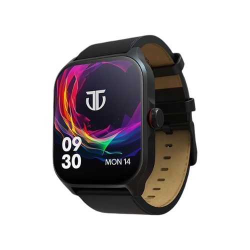 Titan Zeal Premium Fashion Smart Watch, 1.85" AMOLED Display with AOD, 390 * 450 Pixel Resolution, Functional Crown, SingleSync BT Calling, 100+ Sports Modes & Smartwatch Faces, IP68 (Black)